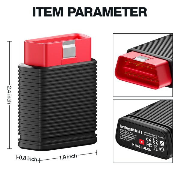 KINGBOLEN EDIAG MINI Strumenti diagnostici per auto TUTTI Sistema OBD2 Scanner 15 Reset Lettore di codice Scanner automatici SAS Reset OBD2 Bluetooth