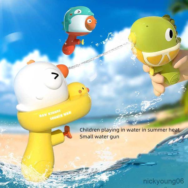 Sand Play Water Fun Kids Gun Toys Baby Animals Yellow Ducks Jets Dinosaurs Swimming In Beach Summer Toys.