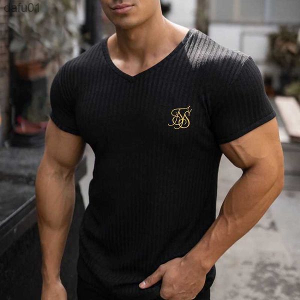 2023 NEUE Sik Silk T Hemd Männer Sommer Kurzarm Kompression T hemd Mesh Tops T Männliche Kleidung Mode Sport t-shirts L230520