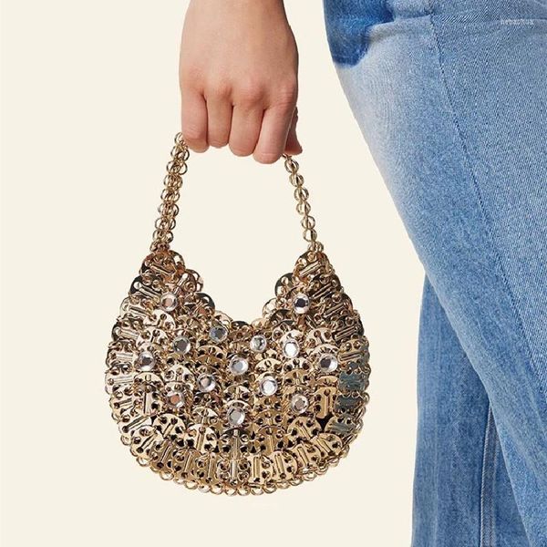 Bolsas de noite Bolsas femininas Lantejoulas Bolsas de mão Prata Ombro Tote Bling Fashion Lady Bucket Meninas Bolsas Glitter