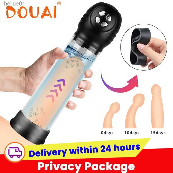 Pompa del pene maschile Pompa dell'acqua per vuoto per uomo Estensore automatico del pene Enhancer Masturbatore Allenatore del pene Giocattoli adulti del sesso per uomo L230518