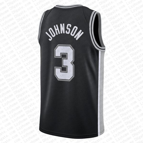 1 Victor Wembanyama Basketball Jerseys Mens Youth 3 Keldon Johnson David Robinson 21 City Jersey Retro Sh