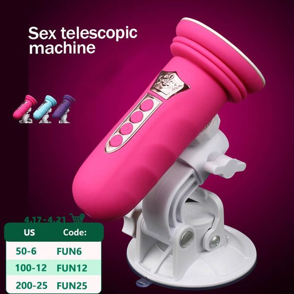 Prodotti Piedistallo automatico per macchina per sesso per le donne vibrator di dildo adorano spingere la masturbazione retrattile giocattolo vaginale pompare giocattoli per la pistola