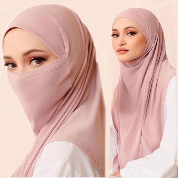Шарфы Большой размер мусульманский хиджаб майки шарф женщин мягкая маска шаль голово