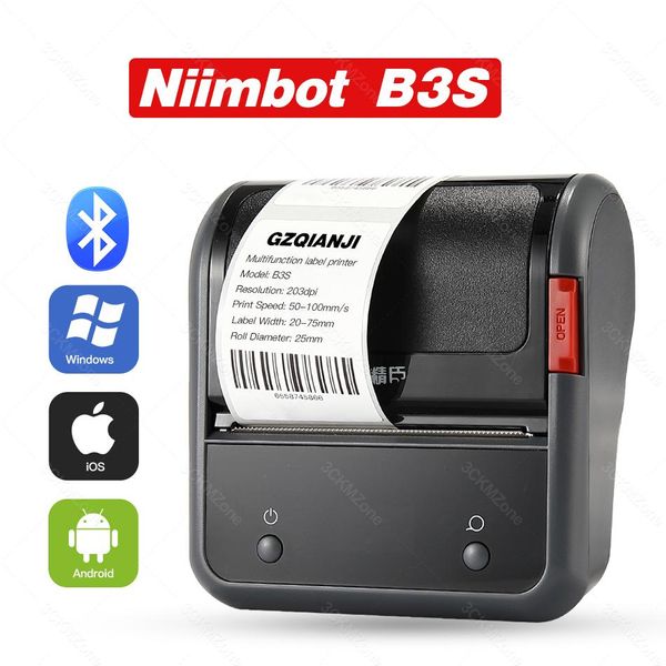 Stampanti Niimbot B3S Bluetooth Etichetta Bluetooth Macchina per stampante portatile Mini stampante per la stampante per telefono per telefono IOS Android Etichetta rotolo di carta