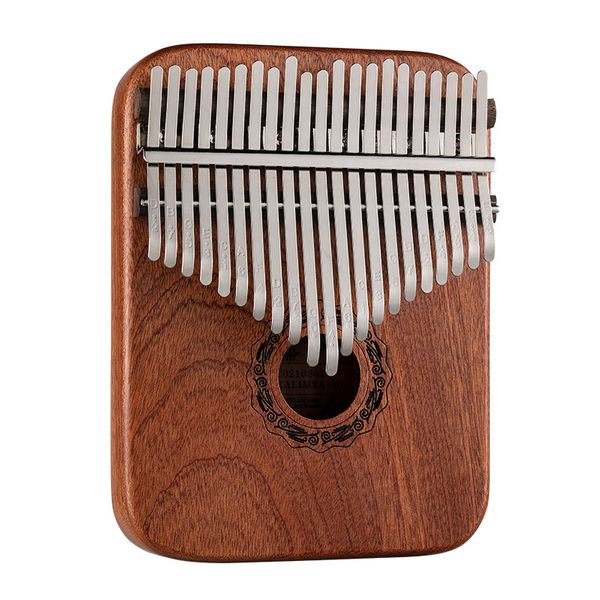 Pianoforte a pollice Kalimba portatile 21 tasti pianoforte a dita in ebano con martello per accordare e strumento di istruzione per l'apprendimento Regalo di Natale adatto ai bambini