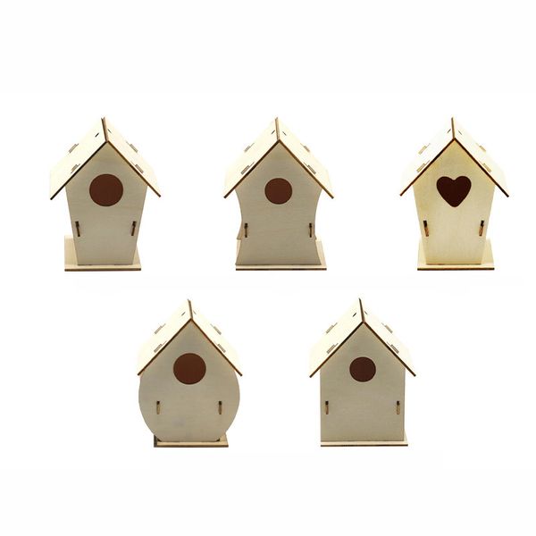 Vogelhäuschen aus Holz, Kunsthandwerk für Kinder, DIY-Vogelhaus-Set für Kinder zum Bauen und Bemalen von Kunsthandwerk für Jungen und Mädchen XBJK2306