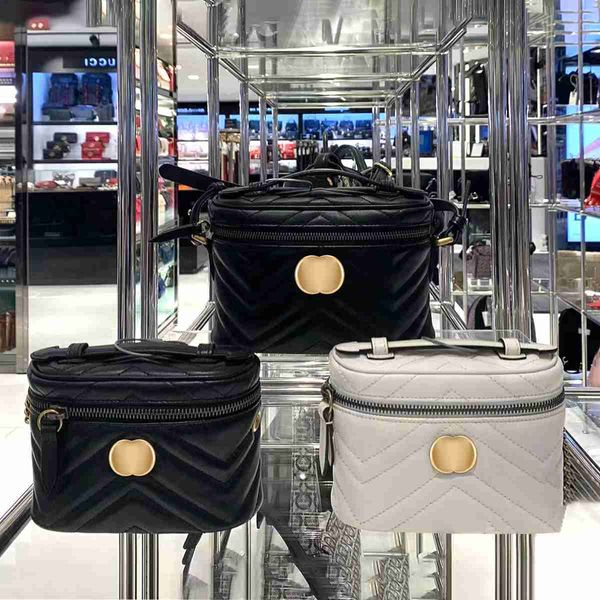TOTES lüks tasarımcı Marmont mini omuz çantaları tuvalet tuvalet metal el çantası kadın erkekler deri makyaj depolama debriyajı seyahat kozmetik kutusu crossbody cüzdan