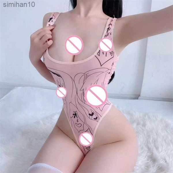 Anime çizgi film sevimli kız seksi iç çamaşırı kadınlar sıcak açık kasık bodysuit seks cosplay kostümler egzotik cinsel iç çamaşırı kadınlar için açık l230518