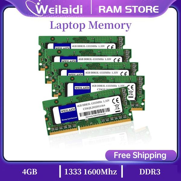 RAMS DDR3 50PCS 4GB 1333MHZ DDR3L PC310600S 1600 МГц 12800S ноутбук Memoria 204PIN 1,35 В 1,5 В.