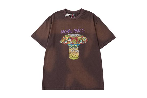 Takashi Murakami Artista de girassol com marca de cogumelos homens e mulheres manga curta Camiseta desgaste