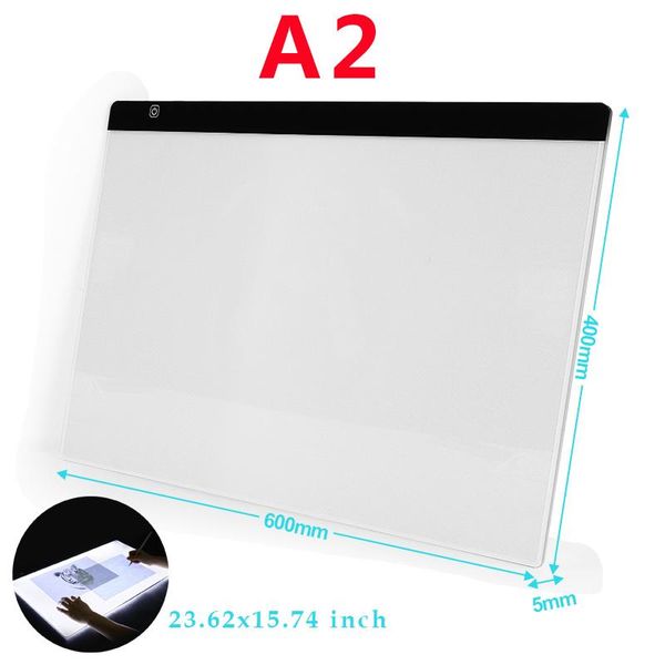 Compresse (60*40 cm) A2 Draw Drack Corrente Digital Graphics Light Pad Cox Painting Pannello Tracing Pannello Diamond Paint Type C Potenza