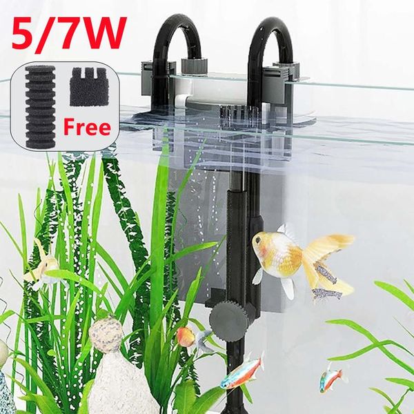 Accessori Appendere sul retro Stile Acquario Pianta acquatica Serbatoio di pesce Filtro per l'acqua Filtro per acquario Ossigenazione Circolazione Barile Filtro a parete