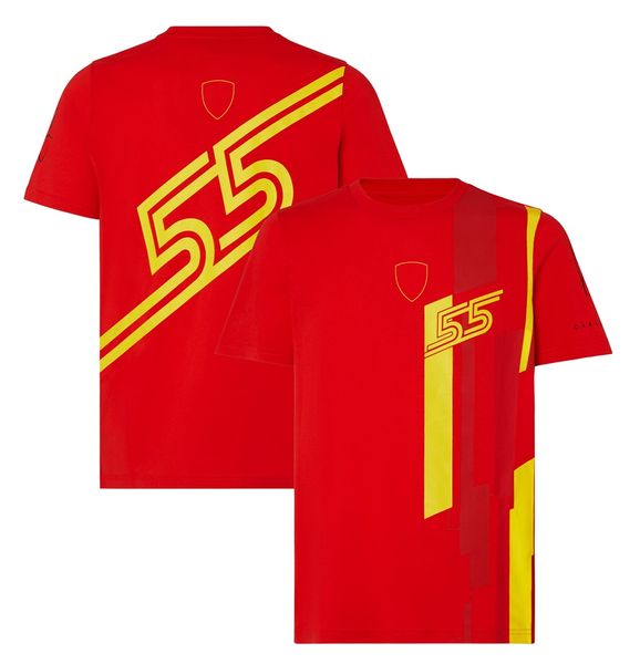 F1 Red Team Special T-Shirt Fórmula Racing Mens Camisa Polo Summer Extreme Sports Men Jersey Mulheres