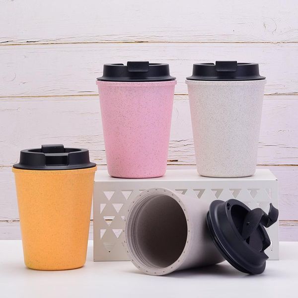 Tazze ecologiche riutilizzabili a doppia parete per caffè da viaggio con coperchio isolato per scaldare