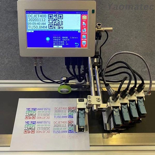 Stampanti 22 lingue Maschera stampante Multihead Multi di marcatura della codifica automatica online stampante a gejet termico TIJ stampante