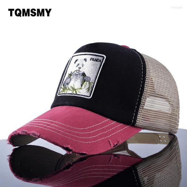 Cappellini da baseball TQMSMY Cappelli da sole unisex per uomo Cappello Hip Hop Maglia traspirante Baseball Ricamo da donna Panda Snapback Summer Gorras