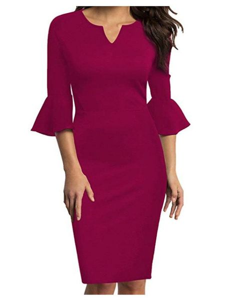 Vestido mais novo Women Office Working Dress Classy Parting Meeting Dress Lady Lady Mulheres formais vestidos finos da senhora elegante pano clássico