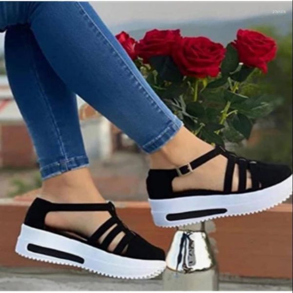 Sandalen Sommer Plattform Für Frauen Römischen Plus Größe Weibliche Schuhe Schließt Zehe Keil Damen Outdoor Damen Casual