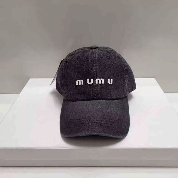 MIU Hip Denim Berretto da baseball per donna e uomo Cappelli casual snapback con lettere Visiera parasole e chiusura posteriore regolabile Ottimo per l'estate e l'autunno