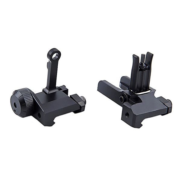 Tactical KAC 300M Flip Up Sight Frente e Traseira Dobrável Mira Rifle Montagem Weaver Rail CNC Alumínio