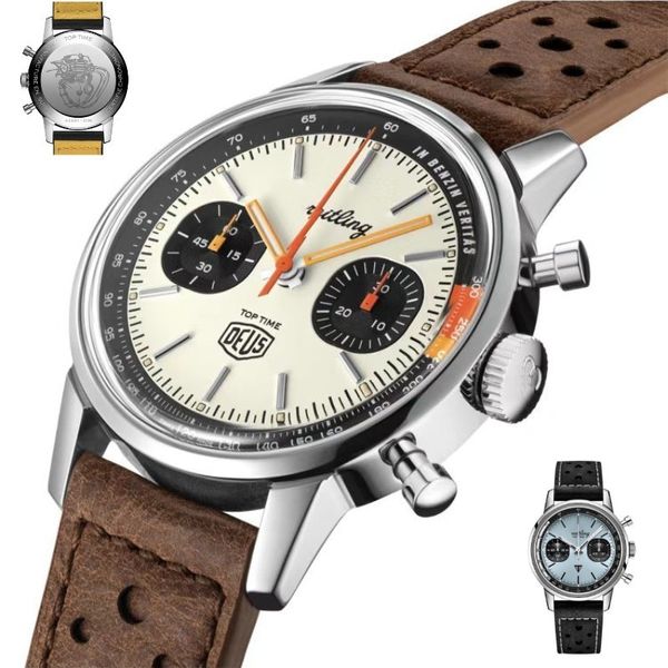 Altri orologi Serie temporali Top AAA Brand Men's Professional Aviation Timing Panda Eye Business Sports Watch per Man 230601