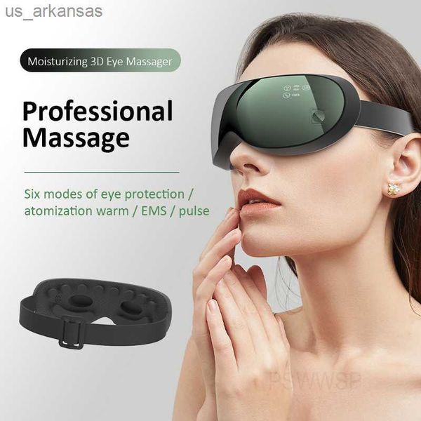 Smart Visible Eye Massager EMS Pulse Vibration Eyes Mask Occhio secco Occhiaie Sollievo Vapore Impacco caldo Strumento per la cura degli occhi L230523
