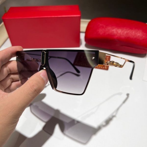 Модные солнцезащитные очки дизайнер высококачественные солнцезащитные очки металлическая рама леопардовый принт на открытом воздухе пляж Вогнутая форма онлайн -бестселлер -дизайнерские дизайнерские солнцезащитные очки