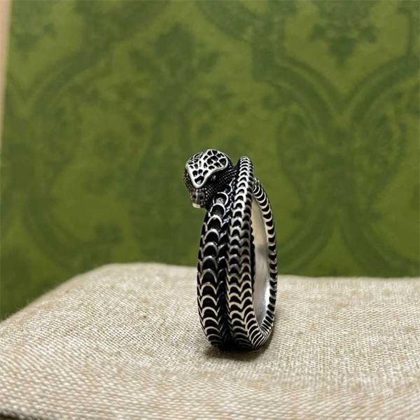 70% скидки дизайнерские ювелирные украшения кольцо кольцо кольцо дух змеи в форме для мужчин -любителей той же пара животных колец