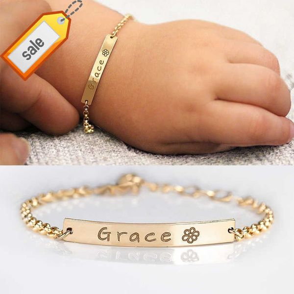 Incredibili accessori per ragazze in acciaio inossidabile, impermeabili, placcati in pvd, nomi di bambini, braccialetti personalizzati per gioielli per bambini