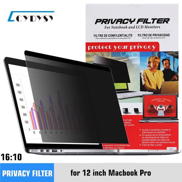 Filter 12 Zoll Privatsphäre Bildschirmfilter -Protektorfilm für MacBook Pro A1534/A1931 Laptop