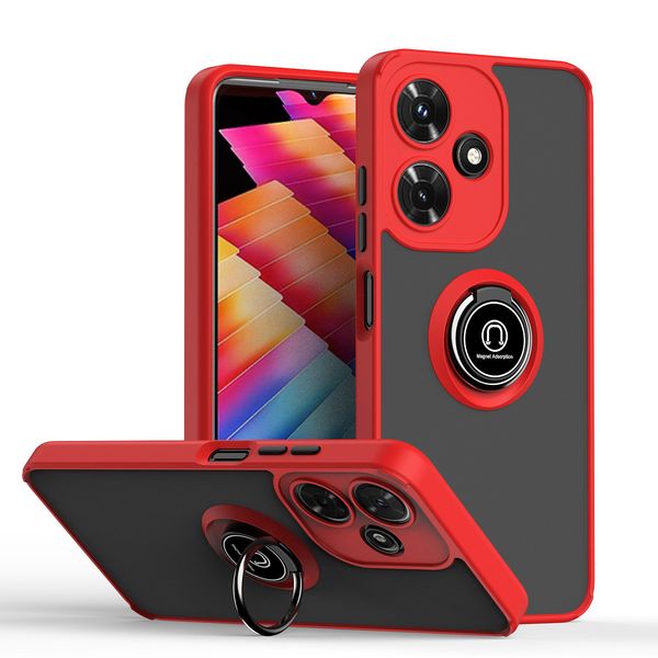 Zırh Infinix için Zor Not 12 Pro 30i 12i 20s Sıcak 30 20 10 11 Oynat 11s NFC Case Ring Stand Koruma Kapağı