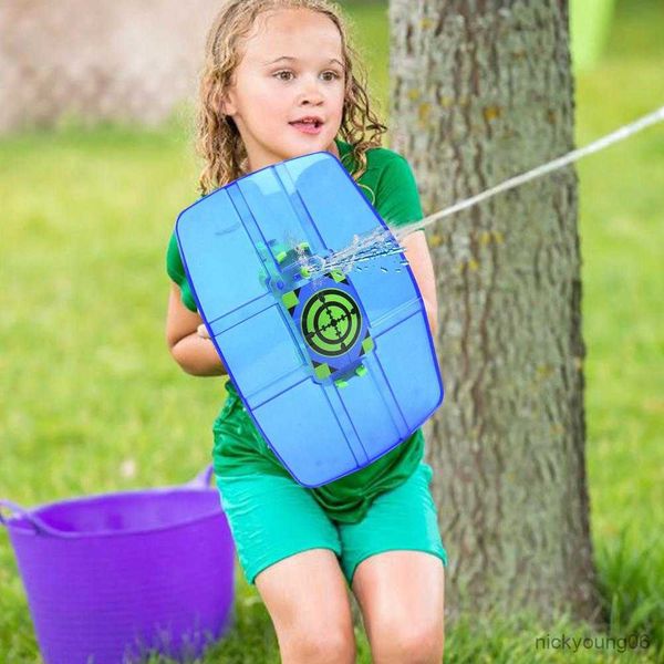 Giochi con la sabbia Divertimento con l'acqua Pistola ad alta pressione per bambini A forma di scudo Deriva estiva Giocattolo spray Giocattoli da bagno in spiaggia Gioco di società Regali sportivi all'aperto