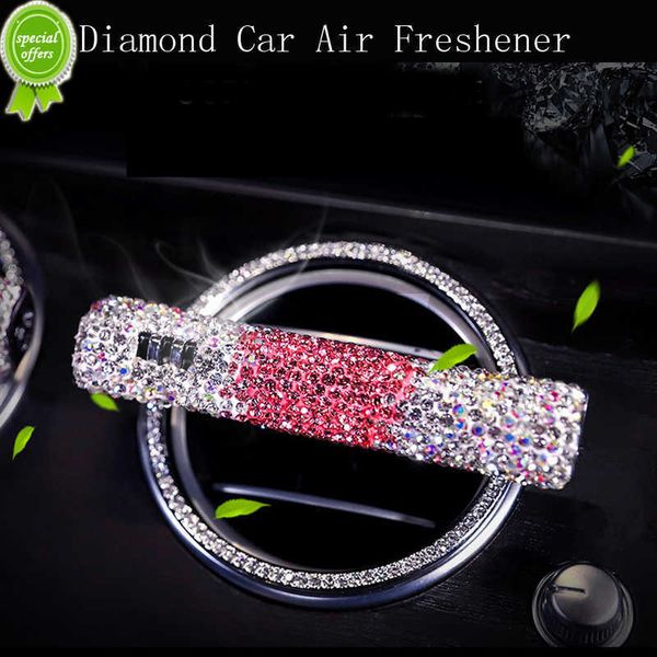 New Creative Bling Crystal Diamond Deodorante per auto Presa d'aria Profumo Vent Clip Car Diffusore di profumo solido Decorazione per le donne