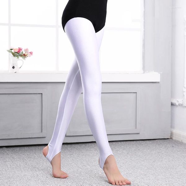 Pantaloni attivi Ragazze Balletto Danza Body Calzamaglia Leggings con staffa per bambini Ginnastica per bambini Pedale Solido Ballerina