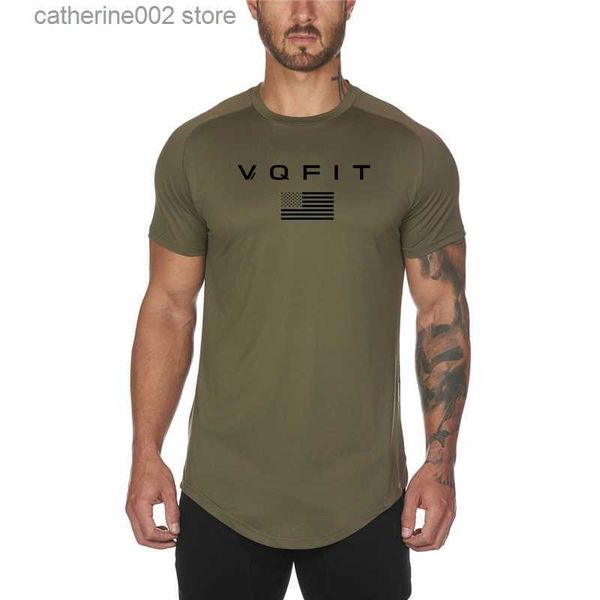 Herren T-Shirts Mode Slim T-Shirt Männer Gym Fitness Polyester T-Shirt Männlich Custom Print Kurzarm T-Shirt Tops Sommer Sport Workout Shirt T230601