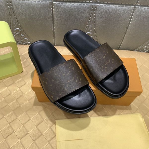 18 Модель роскошные мужчины кожаные тапочки бренда ручной тапочки мужские шлепанцы Оригинальный дизайн indoor Outdoor Soft Sole -пляж повседневные сандалии обувь