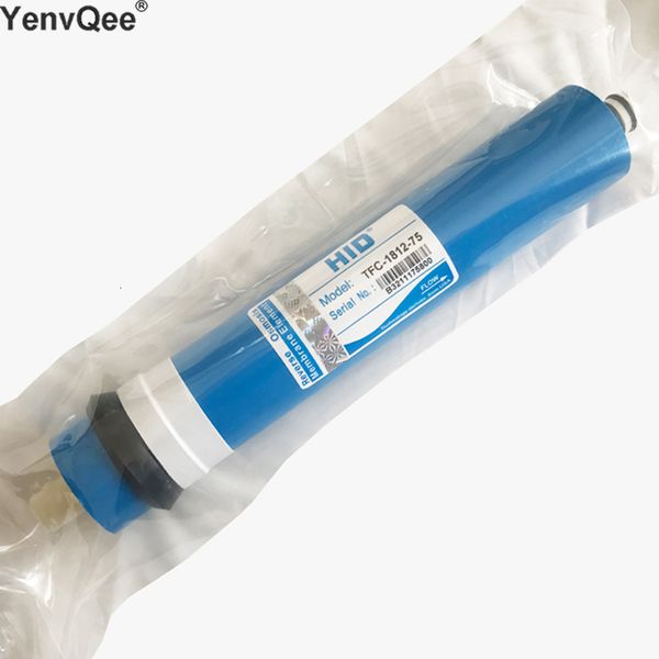 Filtros de água de torneira HID TFC 1812- 75 GPD RO Membrana para filtro de água de 5 estágios Tratamento purificador Sistema de osmose reversa NSF/ANSI padrão 230531