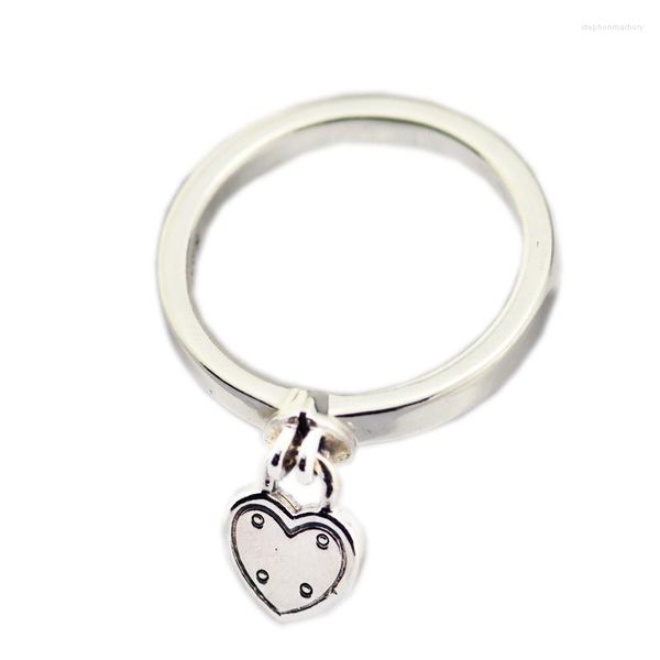 Cluster Ringe Liebe Lock Ring 925 Sterling Silber Schmuck für Frau DIY Herstellung Verlobung