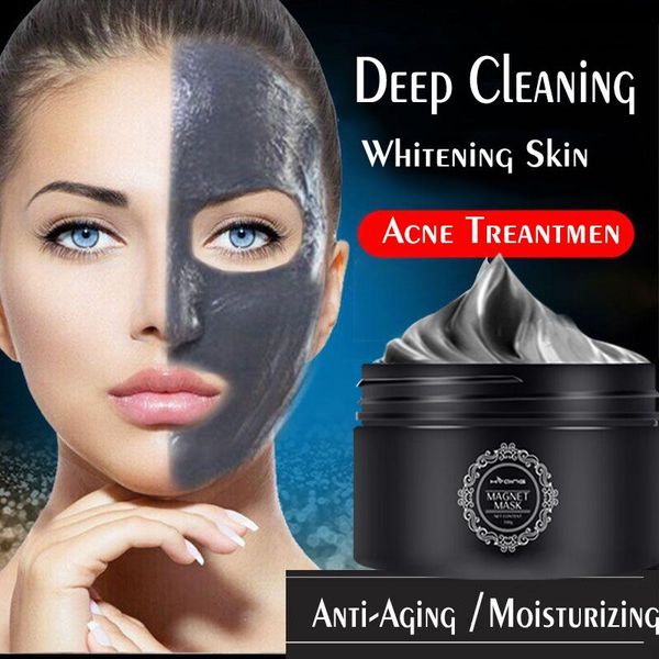 Gesicht 100g Mineralmagnetmaske Porenreinigung Gesichts Schönheit Schrumpfung Pores Aufweiden der Feuchtigkeitsfeuchtigkeitsentfernung Maske