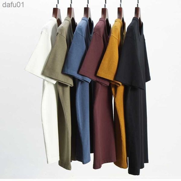 Sommer Mode Premium Männer Baumwolle T-Shirt Komfort 6 Farbe Oansatz Vintage Einfache Kurzarm Sport Casual Paar Unisex Top Tees L230520