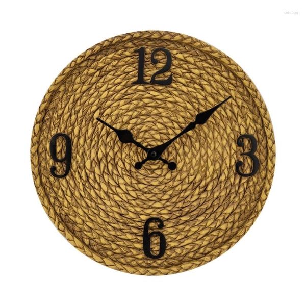 Настенные часы 12 дюймовые деревенские ротантные часы -часы