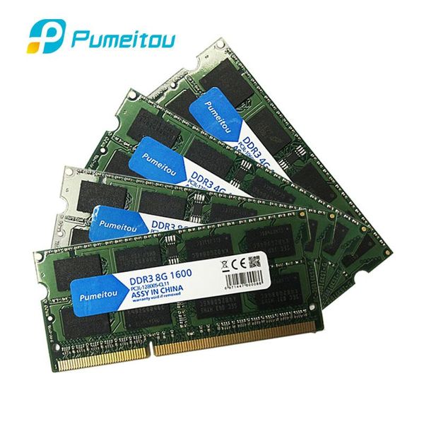 RAMS PUMEITOU AMD INTEL RAM DDR3 DDR3L 4GB 8 GB 1333 1600 MHz Laptop Memoria Notebook Speicher 204Pin 1,35V Neue Rams