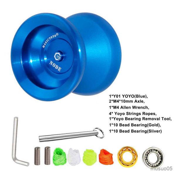 Yoyo yoyo Series Professional Metal Yo-Yo Cuscinetti a sfera ad alta velocità String Corde Giocattoli regalo-Blu R230619