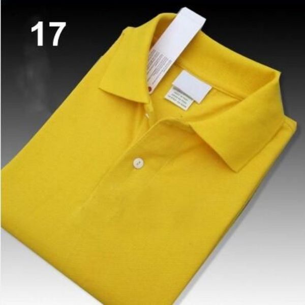 Polo da uomo di alta qualità giallo limone Polo in cotone solido Pantaloncini da uomo in coccodrillo Polo estiva T-shirt casual Homme Camicie da uomo Poloshirt