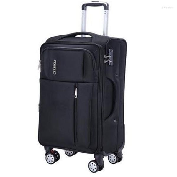 Malas de viagem Mala de viagem Oxford Spinner Men Travel Rolling Bag com rodas Carrinho de rodas