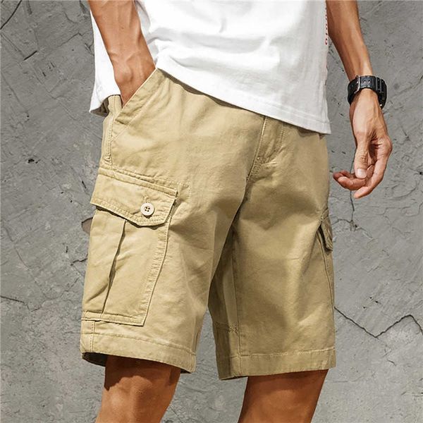 Yaz pamuk yeni ürünler erkekler Camo Casual Multi Cep Giyim Hip Hop Askeri Taktik Şort P230602