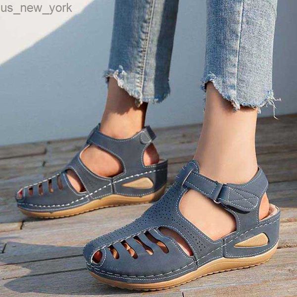 İlkbahar Yaz Ayakkabıları Kadın Sandalet Retro Yürüyüş Ayakkabıları Plaj Ayakkabıları Üzerinde Kayma Kadın Terlik Yumuşak Zapatos De Mujer Ayakkabı Kadın L230518