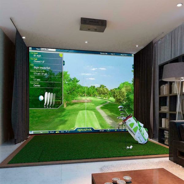 s 300 x 500 cm Indoor-Golfsimulator-Schlagbildschirm, Gymnastikball-Ziel-Übungsdisplay, weißes Tuch, Übungs-Projektionsbildschirme 230602