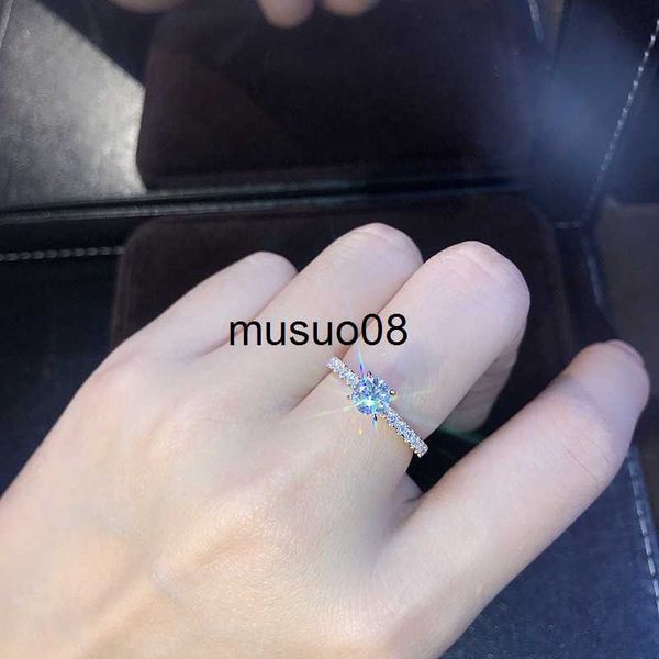 Anéis de banda venda imperdível na moda garras design cristal zircão anéis de noivado para mulheres jóias de casamento feminino presente moda feminina anéis de menina j230602